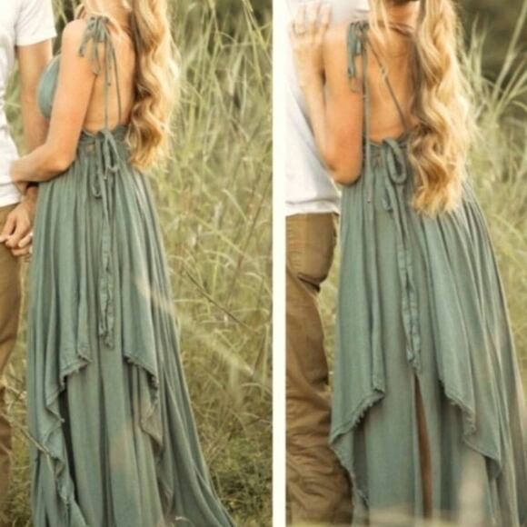 Free People Tropical Heat Boho Summer XS Maxi Dress - Picture 1 of 6